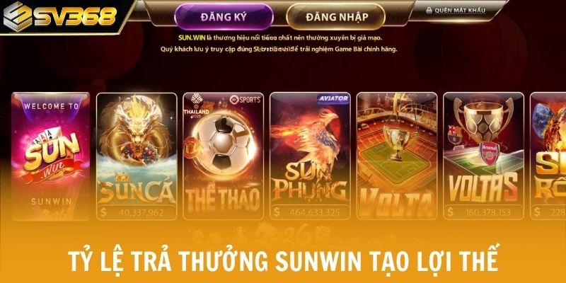 Tỷ lệ trả thưởng SUNWIN tạo lợi thế cho người chơi